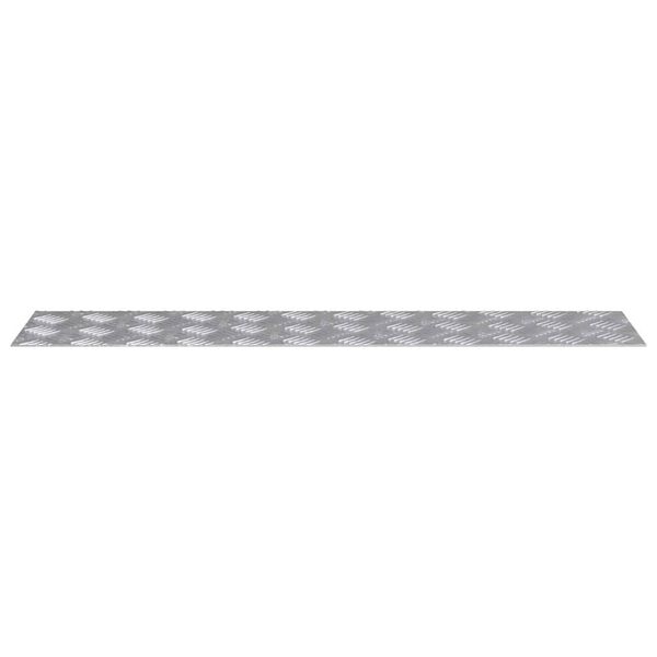 vidaXL Trappe Tread Rektangul&aelig;r 4 pcs S&oslash;lv 90 x 20 cm Aluminium
