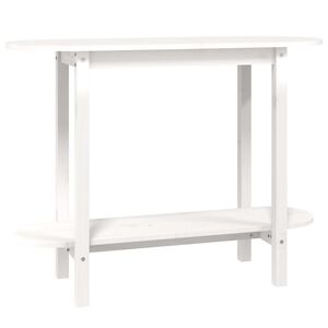 vidaXL konsolbord 110x40x80 cm massivt fyrretr&aelig; hvid