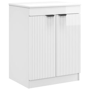 vidaXL Badev&aelig;relsesskab Hvid h&oslash;jglans 54 x 41 x 70 cm Konstrueret tr&aelig;