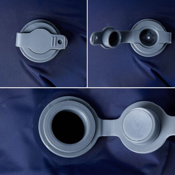 vidaXL 1-personers campingmadras med pude oppustelig marinebl&aring;