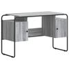 vidaXL Skrivebord med opbevaring Gr&aring; Sonoma 120 x 50,5 x 75,5 cm