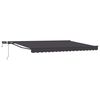 vidaXL Manuel markise-ramme med LED-lys Antracit 4 &times; 3,5 m