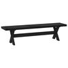 vidaXL Spiseb&aelig;nk NOAIN 180 x 41 x 45 cm Massivt fyrretr&aelig; Sort