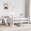 vidaXL seniorseng med sengegavl 150x200 cm massivt fyrretr&aelig; hvid