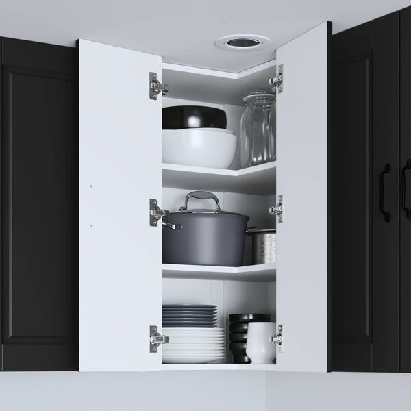 vidaXL K&oslash;kkenskab med hylde Sort 57 x 57 x 80 cm Konstrueret tr&aelig;