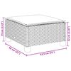 vidaXL haveskammel med hynde 63,5x56x32 cm polyrattan beige