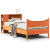vidaXL sengeramme uden madras 75x190 cm massivt fyrretr&aelig; gyldenbrun