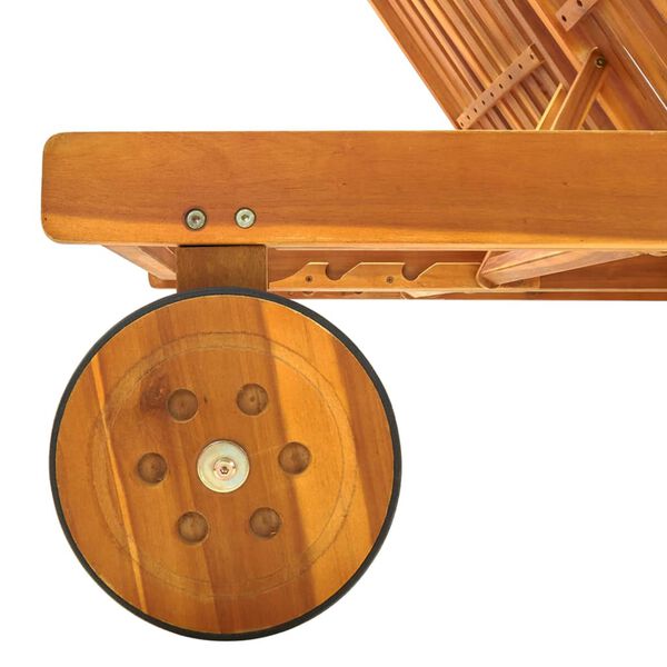 vidaXL 2-personers liggestol med hynder massivt akacietræ