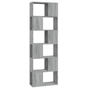 vidaXL bogreol/rumdeler 60x24x186 cm gr&aring; sonoma-eg