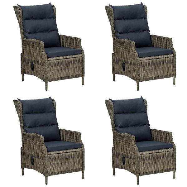 vidaXL spisebordss&aelig;t til haven 7 dele brun