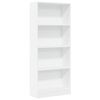 vidaXL bogreol 60x24x143 cm konstrueret tr&aelig; hvid
