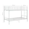 vidaXL køjeseng 90x200 cm metal hvid