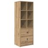 vidaXL Highboard med skuffe Artisan Egetr&aelig; 45,5 x 34 x 127 cm