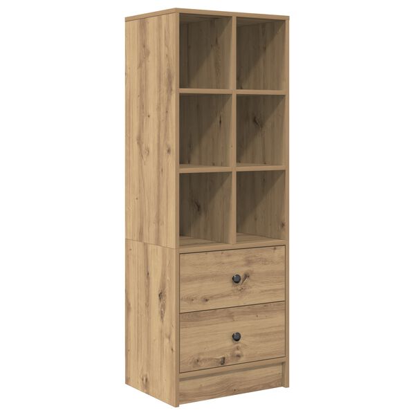 vidaXL Highboard med skuffe Artisan Egetr&aelig; 45,5 x 34 x 127 cm