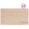 vidaXL bordplader 3 stk. 80x47x1,7 cm rektangul&aelig;r massivt fyrretr&aelig;
