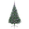 vidaXL Kunstig Forbelyst Juletr&aelig; med 300 LED'er Gr&oslash;n 180 cm PVC