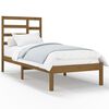 vidaXL sengeramme 75x190 cm Small Single massivt tr&aelig; gyldenbrun