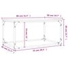 vidaXL sofabord 80x50x40 cm konstrueret tr&aelig; og jern brun egetr&aelig;
