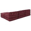 vidaXL Modulsofa 4 pcs Bordeaux Stof