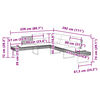vidaXL L-formet havesofa med hynder polyrattan og akacietræ grå