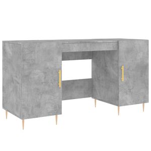 vidaXL skrivebord 140x50x75 cm konstrueret tr&aelig; betongr&aring;