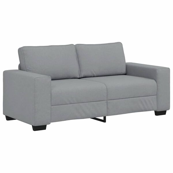 vidaXL 2-personers sofa 180x77x82 cm stof lysegr&aring;