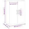 vidaXL v&aelig;gh&aelig;ngt skab 69,5x34x90 cm konstrueret tr&aelig; gr&aring; sonoma-eg