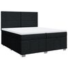vidaXL kontinentalseng med madras 200x200 cm stof sort