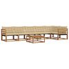 vidaXL Udend&oslash;rs sofagruppe med pude 7 pcs Naturlig og Beige