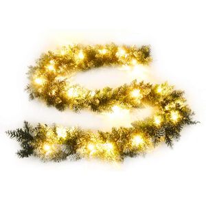 vidaXL juleguirlande med LED-lys 2,7 m PVC gr&oslash;n
