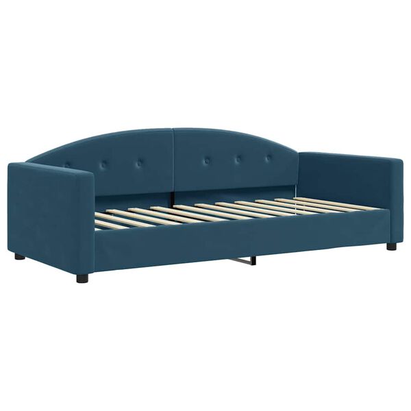 vidaXL daybed med udtr&aelig;k og skuffer 90x200 cm velour bl&aring;