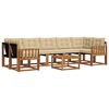vidaXL Udend&oslash;rs sofagruppe med pude 8 pcs Naturlig og Beige
