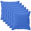 vidaXL Pudebetr&aelig;k 6 stk. HOUTEN Kongelig bl&aring; 70 x 70 cm Polyester