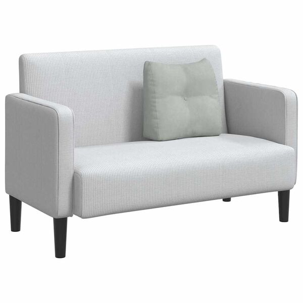 vidaXL Rygpude Lysegr&aring; 45 x 24 x 50 cm Fl&oslash;jl