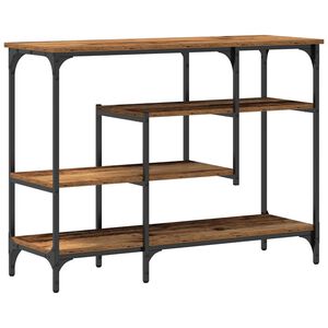 vidaXL Konsolbord Gammelt tr&aelig; 100 x 35 x 75 cm Laminat tr&aelig; og metal