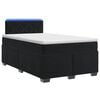 vidaXL Box Spring Seng med Madras og LED Sort 120 x 190 cm Velour