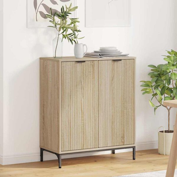 vidaXL Sideboard Sonoma eg 69,5 x 33 x 82 cm Konstrueret tr&aelig;
