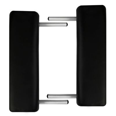 vidaXL sammenfoldeligt massagebord med aluminiumsstel 2 zoner sort