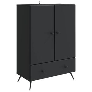 vidaXL Sideboard med skuffe Sort 66 x 34,5 x 95 cm Konstrueret tr&aelig;