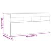 vidaXL tv-bord m. LED-lys 90x35x40 cm konstrueret tr&aelig; antikt tr&aelig;