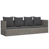 vidaXL udend&oslash;rs loungesofa med hynder polyrattan gr&aring;
