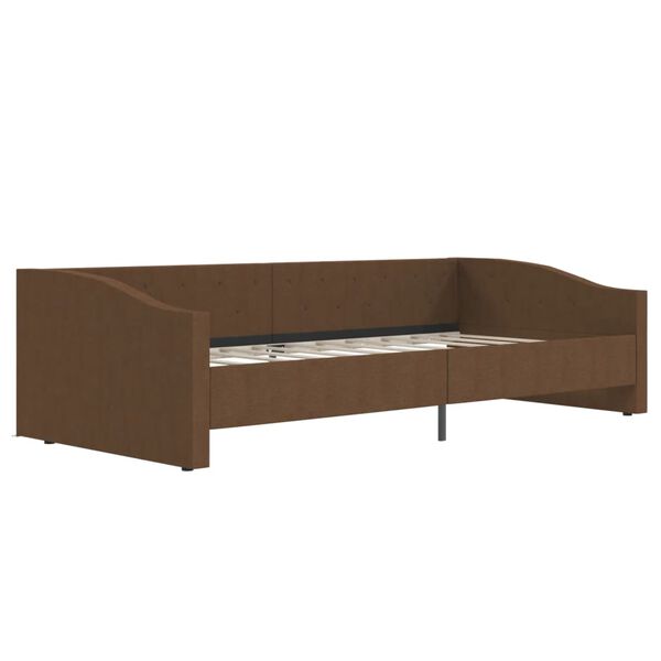 vidaXL daybed med madras og USB 90x200 cm stof brun