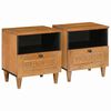 vidaXL Natskab 2 pcs Lys Brun 40 x 33 x 46 cm Konstrueret tr&aelig;