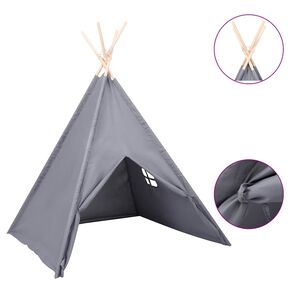 vidaXL tipi til b&oslash;rn 120x120x150 cm med b&aelig;repose polyester gr&aring;