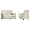 vidaXL Sofa S&aelig;t 2 pcs Cremefarvet Fl&oslash;jl