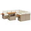 vidaXL sofas&aelig;t til haven 9 dele med hynder polyrattan beige