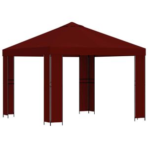 vidaXL Pavillon 3 x 3 m Bordeaux Polyester og St&aring;l 190 gsm