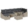vidaXL Havesofa S&aelig;t 8 stk. Lysegr&aring; polyrattan