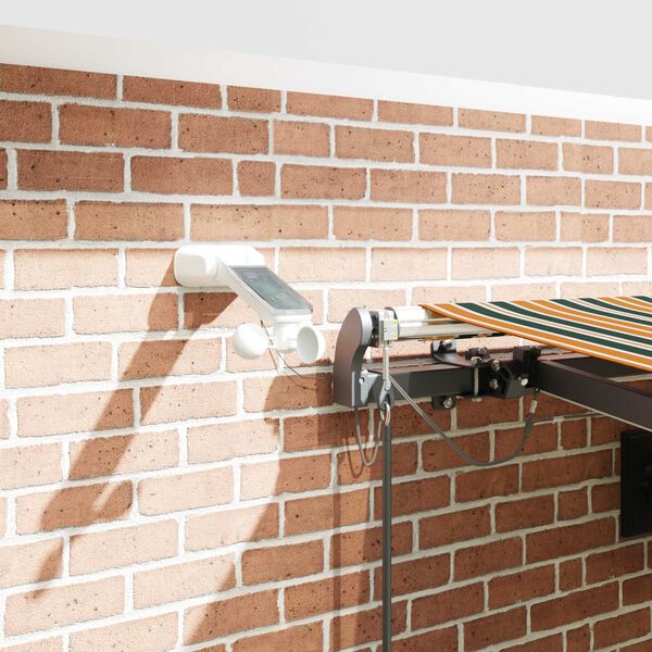 vidaXL Markiseduge med Gr&oslash;n og gul 450 &times; 350 cm Polyester