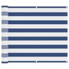 vidaXL Altan Sk&aelig;rm Bl&aring; og Hvid 100 x 500 cm PU belagt oxford alu